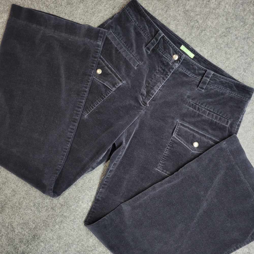 Jcrew Pants Womens Black 33 Corduroy‎ Wide Leg Y2K Preppy 90S School Boho